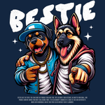 Bestie Acid Wash Tee – Tribute to Loyal Pals