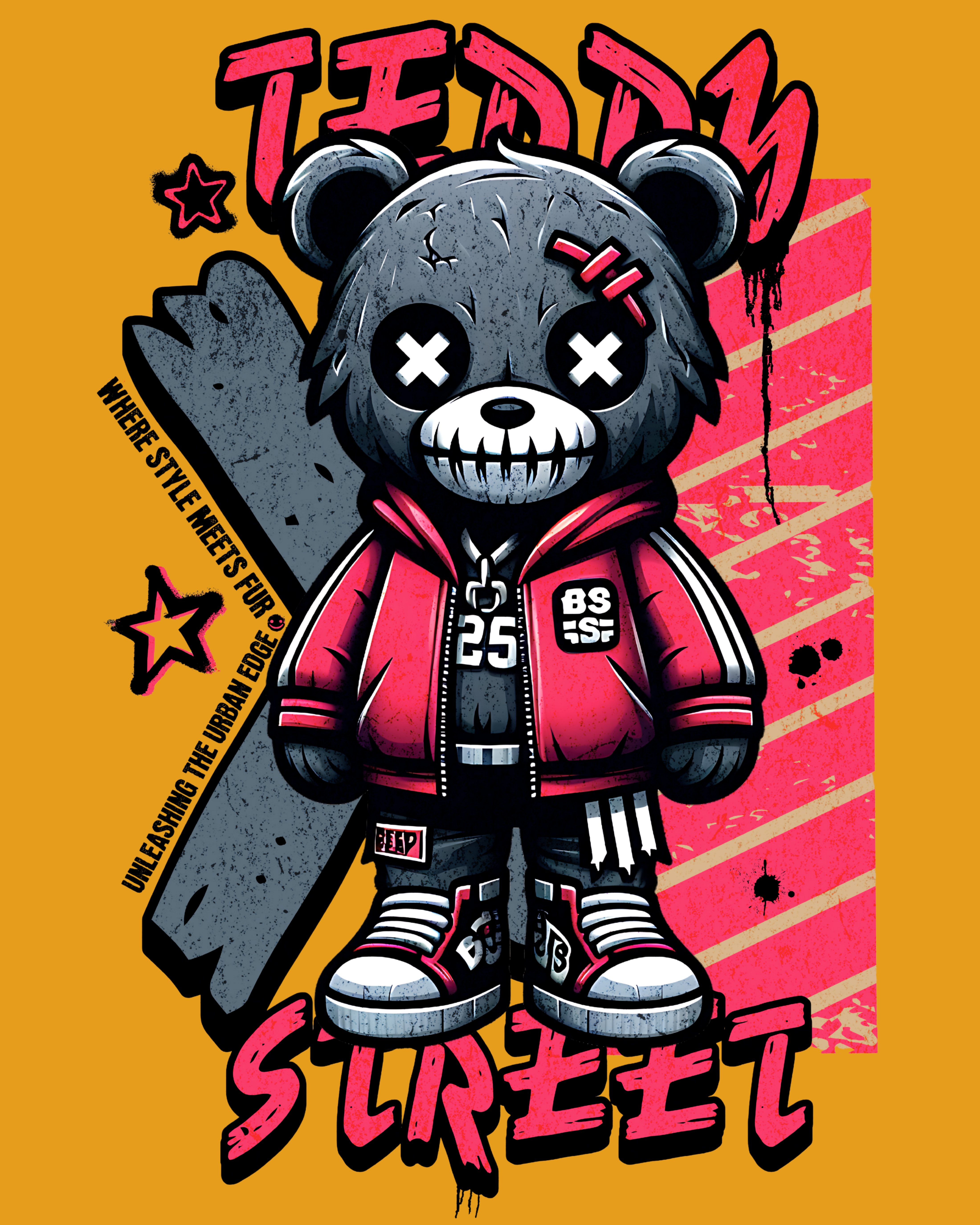 Teddy Street Vibes  Unisex Oversized Classic T-Shirt