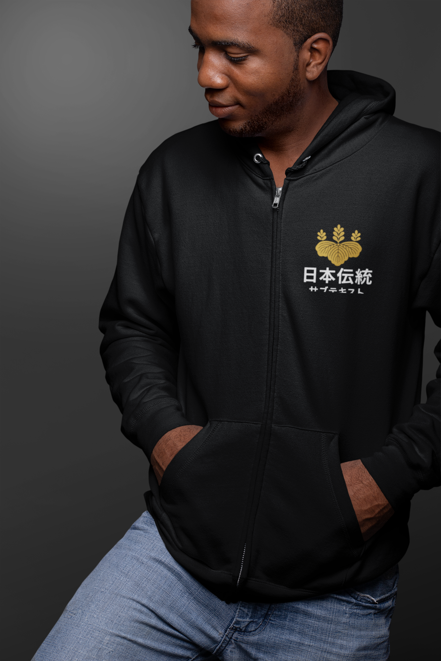 Traditionality Flow – Japanese Graphic Zip Hoodie