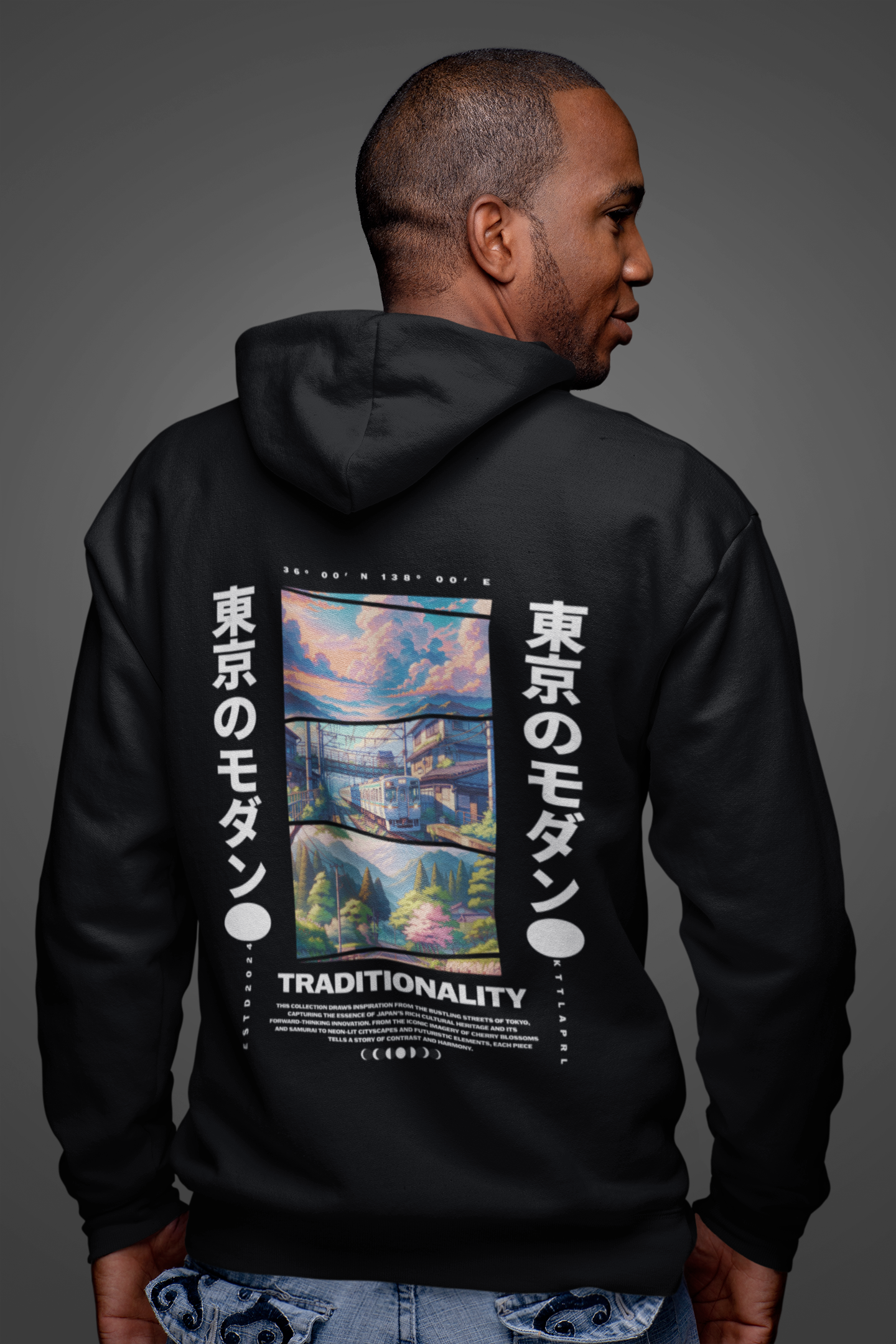 Traditionality Flow – Japanese Graphic Zip Hoodie