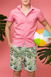 Tropical Leaf Print Shorts – Streetwear Summer Fit